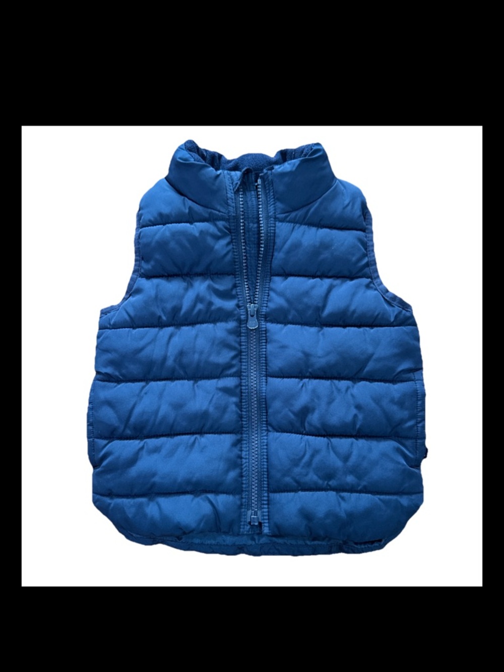 Baby Gap Toddler Puffer Vest Size 2 Navy Blue Zip Front Lightweight Jacket